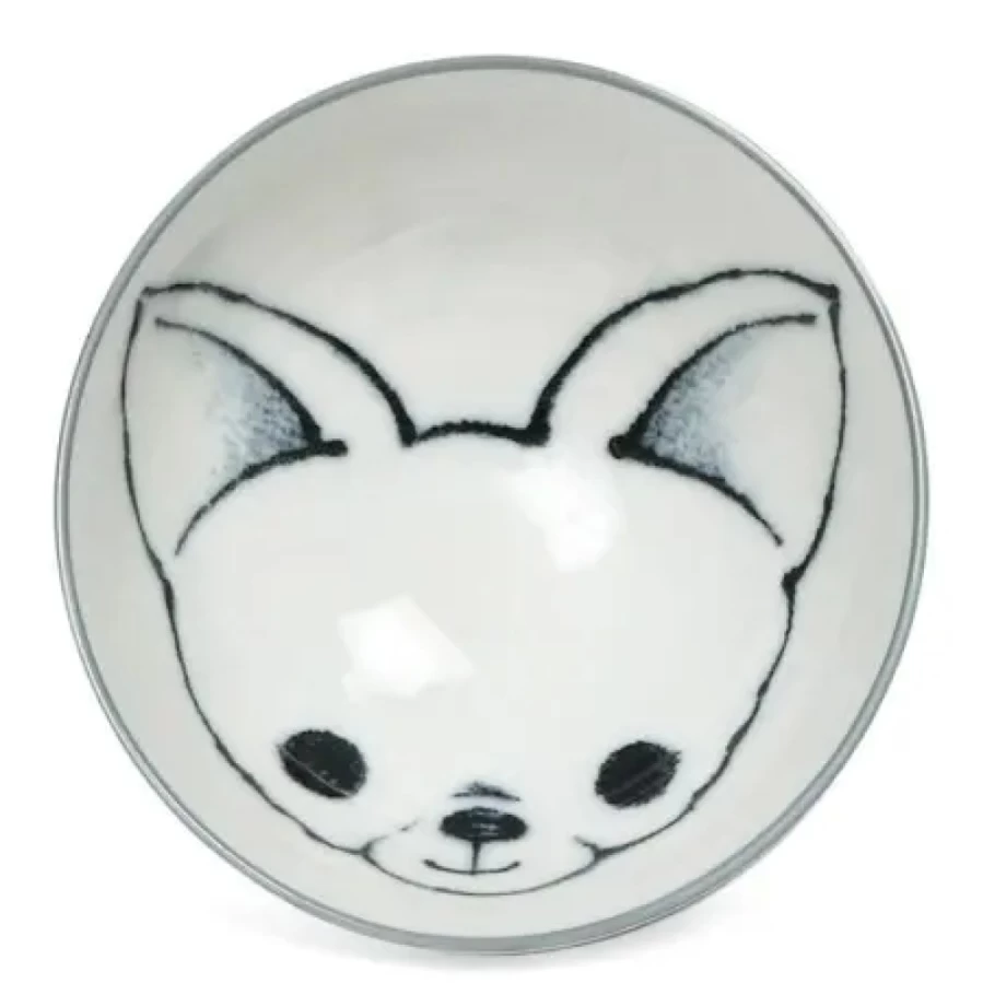 Miya Company Chihuahua Design 4.5 Inch Ceramic Rice Bowl - Dog Days Collection