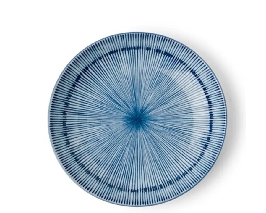 Miya Company 6.5 Inch Decorative Plate - Hoso Tokusa Design for Dining & Display