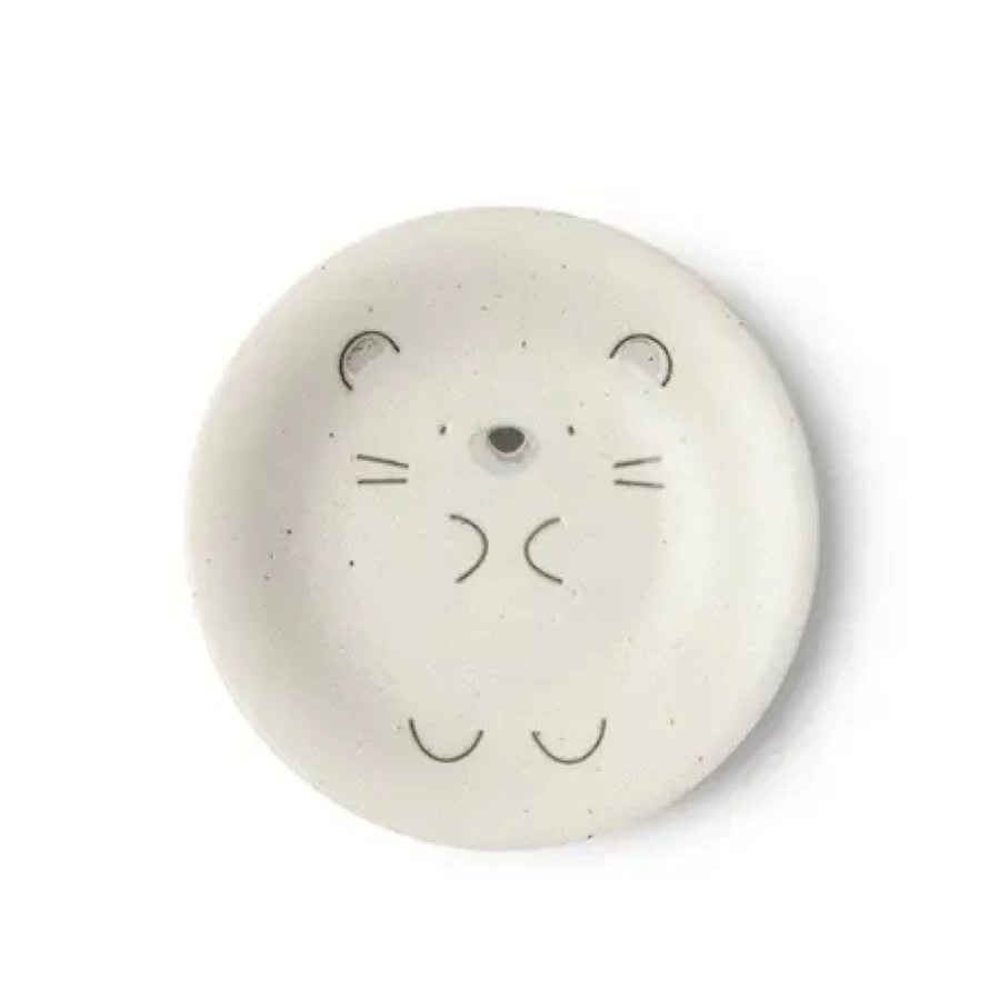 Miya Company Mogu Mogu 6.5 Inch Cute Hedgehog Design Plate for Kids