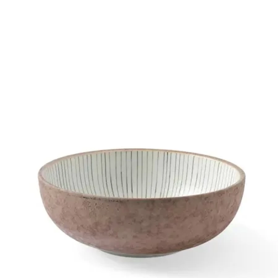 Miya Company Tokusa Gray Ceramic Bowl - 7.75 Inch Stoneware Dish for Dining & Serving