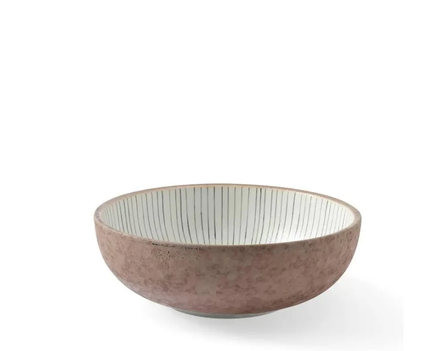 Miya Company Tokusa Gray Ceramic Bowl - 7.75 Inch Stoneware Dish for Dining & Serving