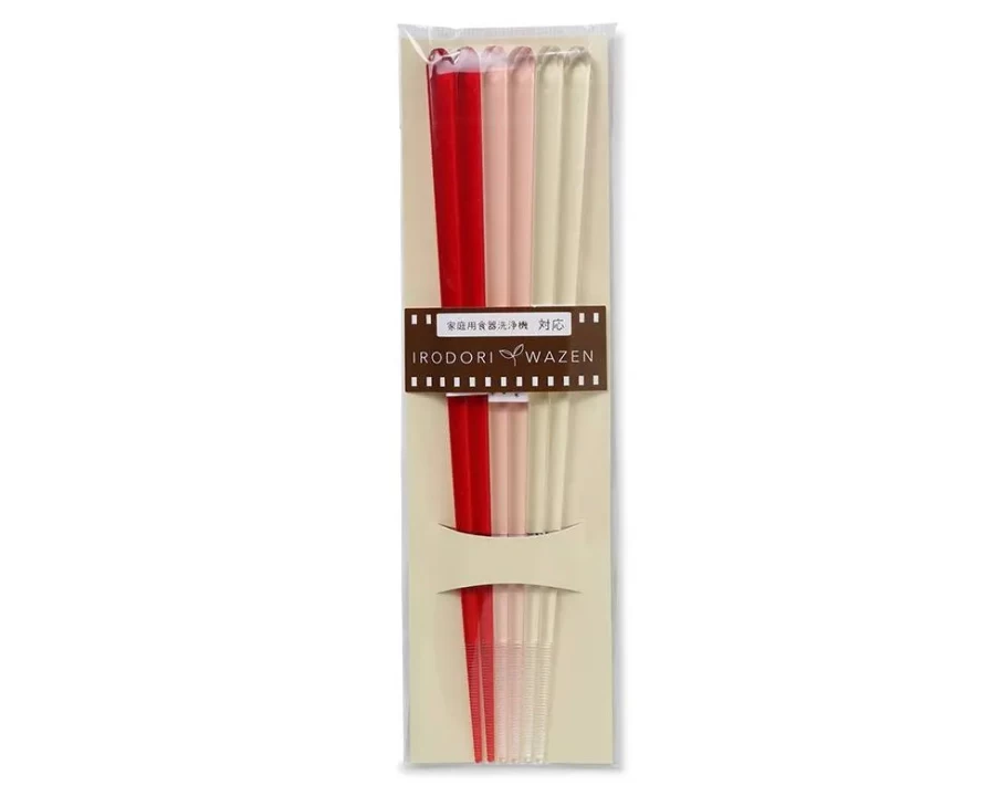 "MIYA COMPANY Acrylic Red Chopsticks Set of 3 - Durable & Stylish Kitchen Utensils"