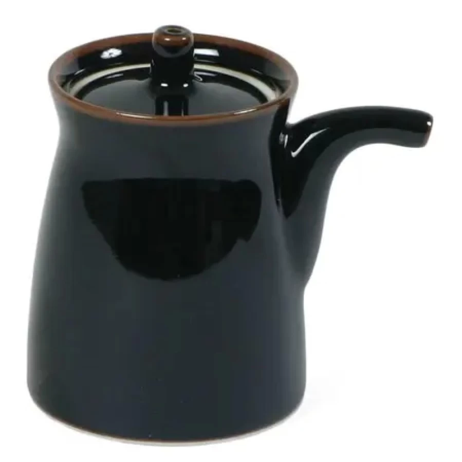 Miya Company Mori 5 Oz. G-Type Sauce Pot - Black, Small Cooking Pot for Sauces, Melting, Heating, Durable Non-Stick Kitchen Pot