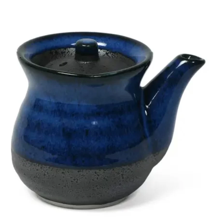 Miya Company 8 Oz. Round Blue Namako Sauce Pot – Durable Kitchen Cookware for Precise Cooking