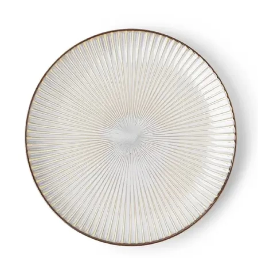 Miya Company Ivory 9.25 Inch Decorative Plate - Elegant Dinnerware for Home Decor