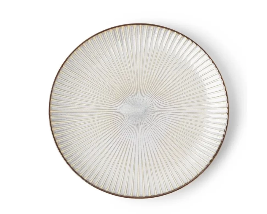 Miya Company Ivory 9.25 Inch Decorative Plate - Elegant Dinnerware for Home Decor