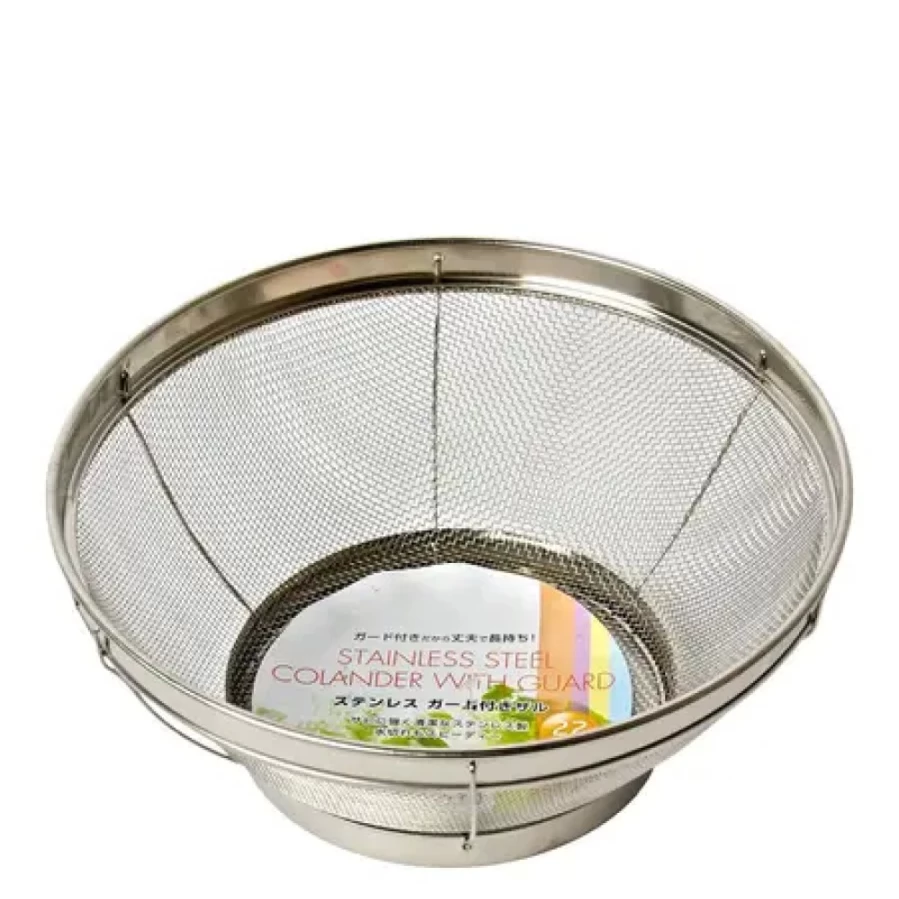 "8.75 Inch Stainless Steel Colander - Premium Kitchen Strainer by Miya Company"