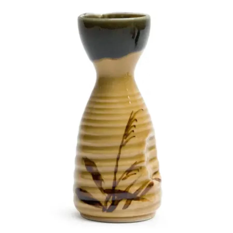 Miya Company Sake Bottle - 8 Oz Traditional Japanese Ceramic Sake Set for Authentic Drinking Experience