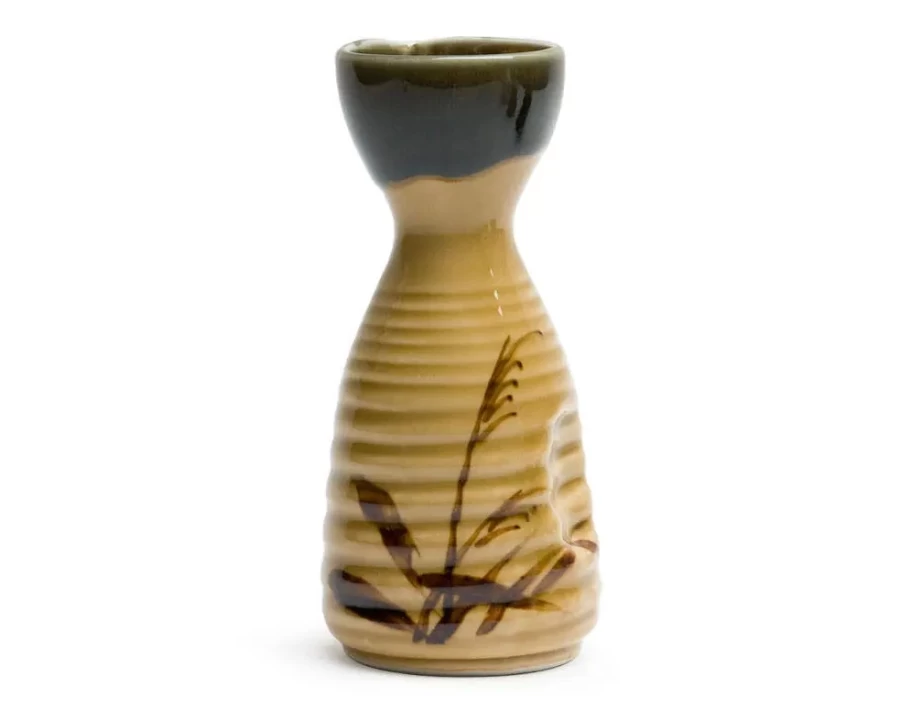 Miya Company Sake Bottle - 8 Oz Traditional Japanese Ceramic Sake Set for Authentic Drinking Experience