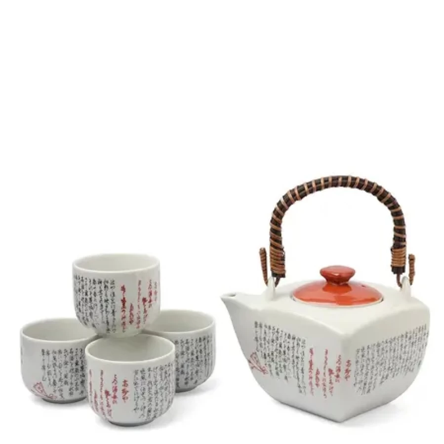"Premium White Tea Set for Calligraphy Enthusiasts | Miya Company"