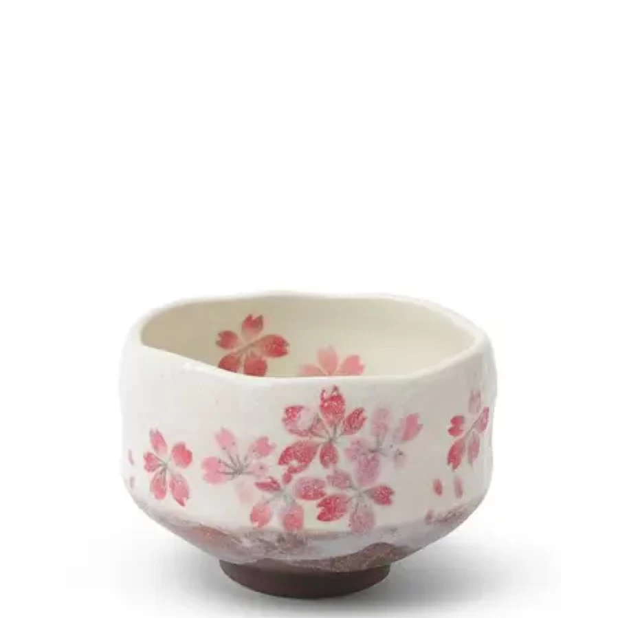 "MIYA COMPANY Matcha Bowl Mini Sakura - Handcrafted Ceramic Tea Cup for Japanese Green Tea"