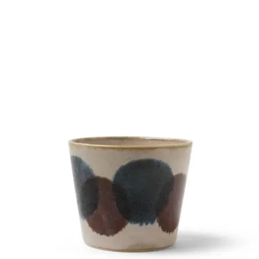 "Miya Company Rustic Dots Ceramic Soba Noodle Bowl – Handcrafted Japanese Style Cup"