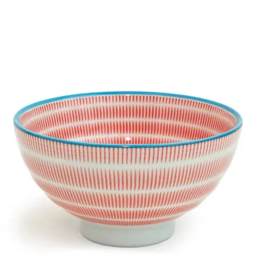 Miya Company 4.5 Inch Red Rice Bowl - Sen Colors Ceramic Dish for Dining & Serving