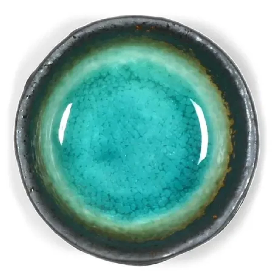 Miya Company Kosui Green Ceramic 3.25 Inch Round Small Serving Dish
