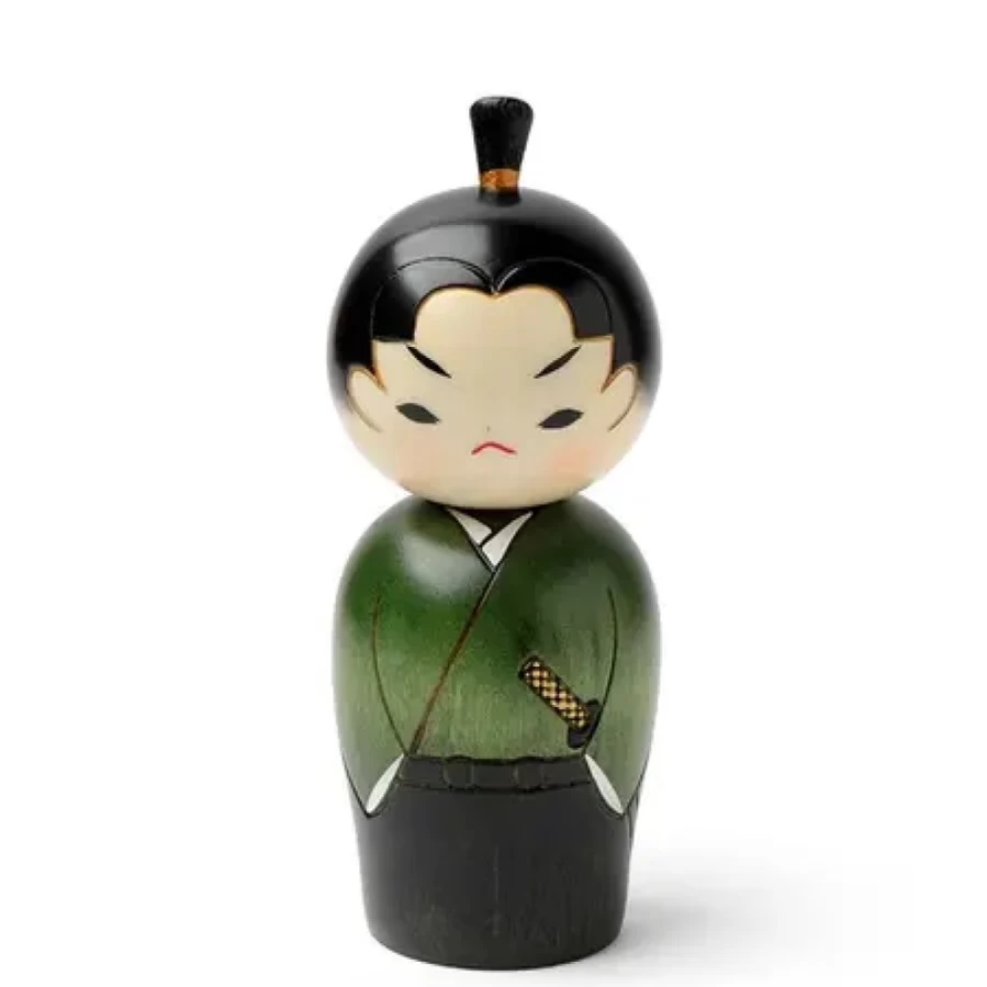 Miya Company Kokeshi Hiro The Samurai Handcrafted Japanese Traditional Doll