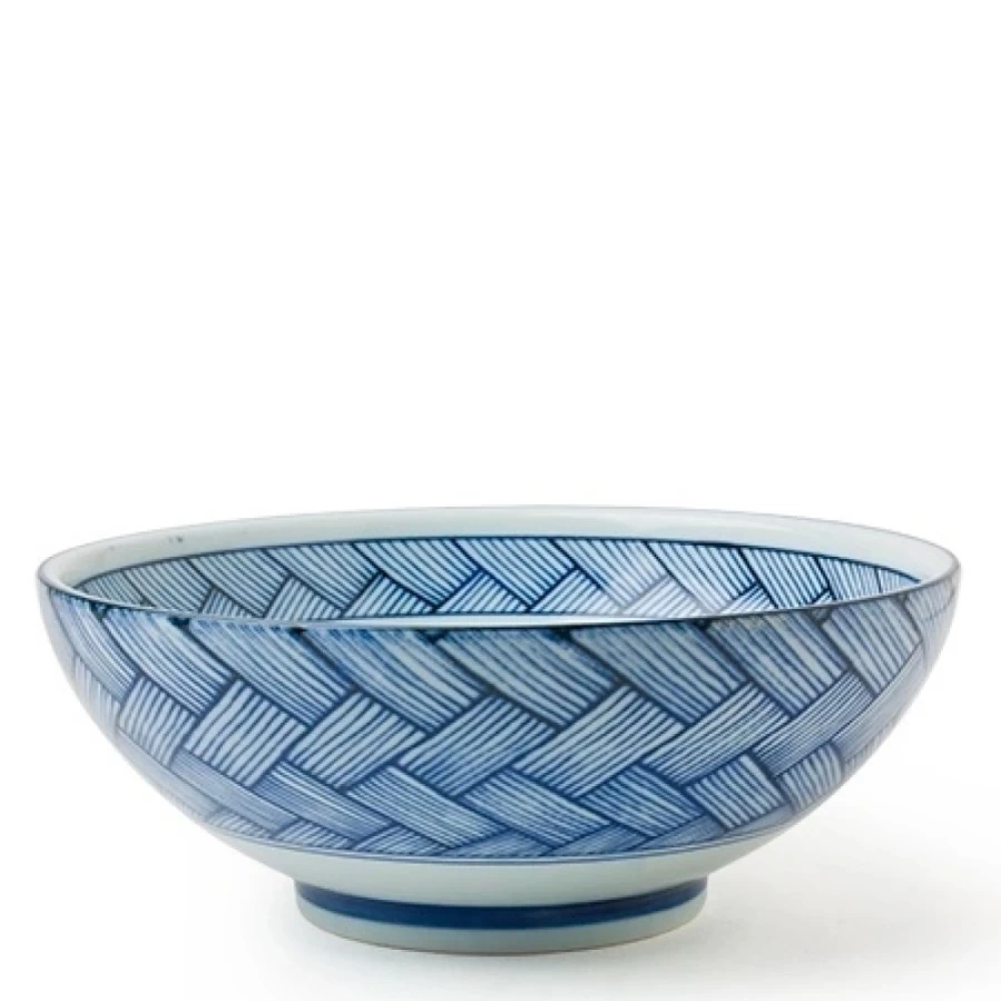 Miya Company Ajiromon 8.5-Inch Japanese Noodle Bowl for Ramen and Udon
