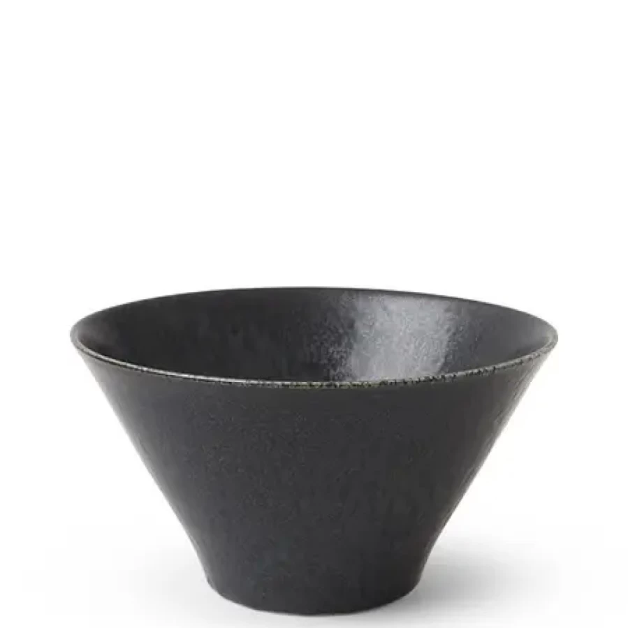 Miya Company Ishi Black 7.5-Inch Noodle Bowl – Premium Japanese Ceramic Soup Bowl for Ramen & Udon