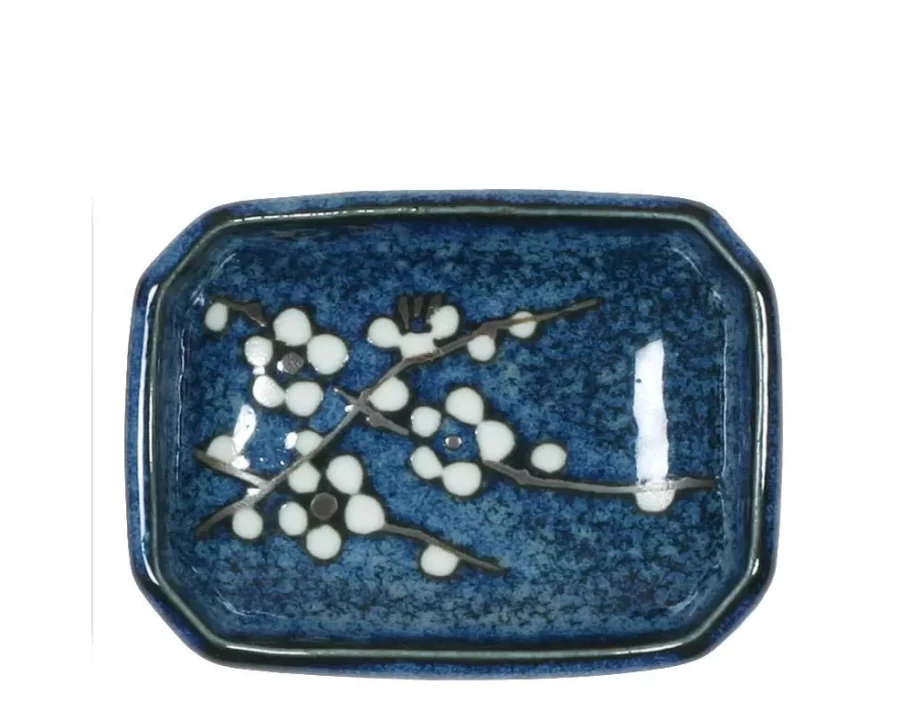 Miya Company Namako Blossoms Ceramic Sauce Dish 3.5" X 2.5" for Soy Sauce & Dipping