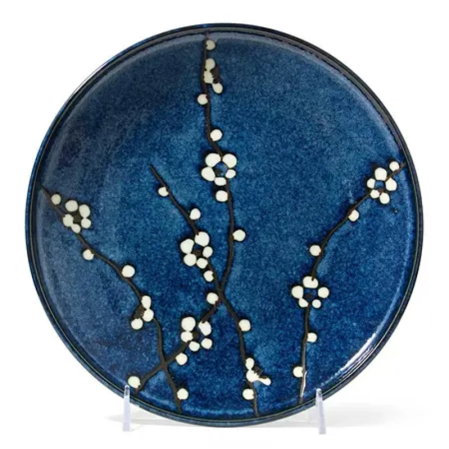 Miya Company 10 Inch Dinner Plate - Elegant Namako Blossoms Design for Dining & Decor