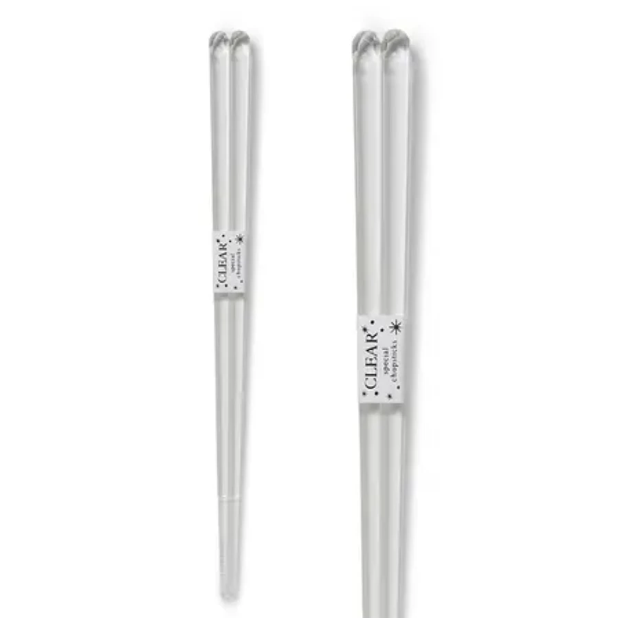 "MIYA COMPANY Clear Acrylic Chopsticks – Premium Transparent Kitchen Utensils"
