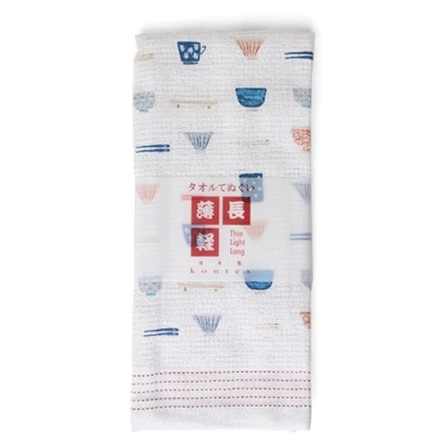"Premium Cotton Tea Towel with Decorative Bowls Design by Miya Company – Kitchen Essentials"