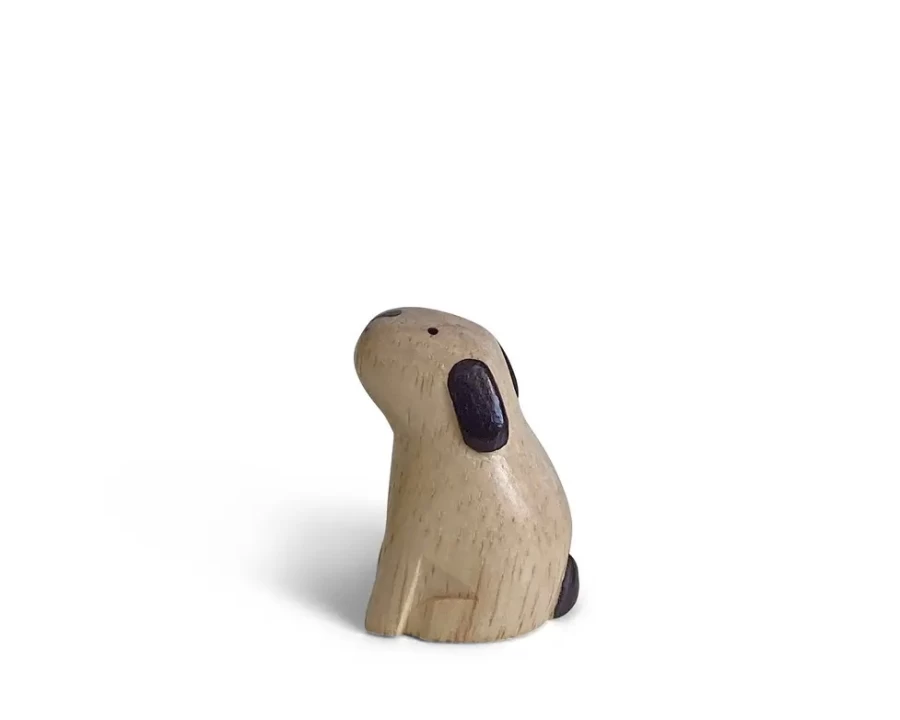 Miya Company Handcrafted Wooden Dog Zodiac Animal Figurine - T-Lab Collection